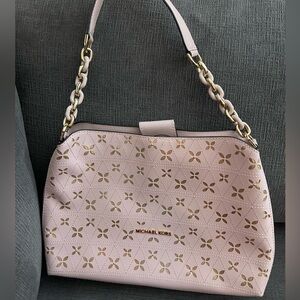 Michael Kors Pink Floral Shoulder Bag